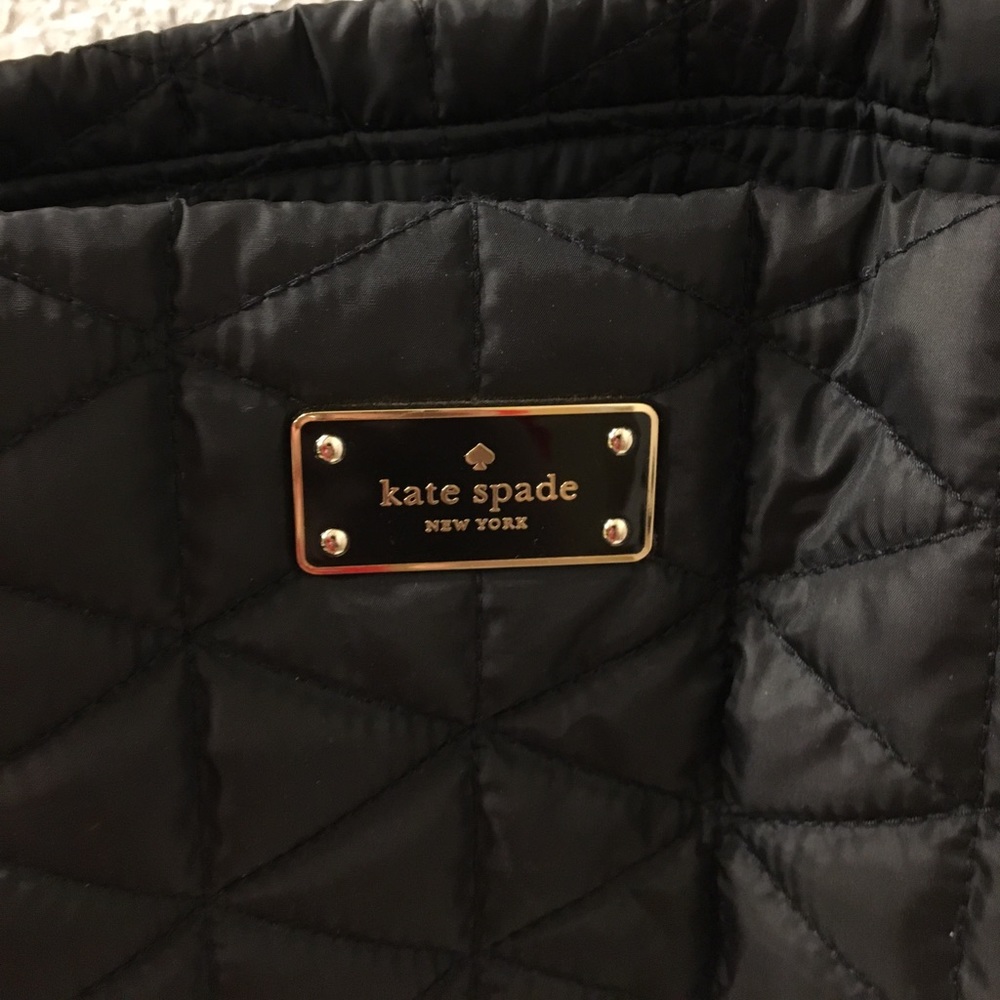 *reduced*Black, quilted  nylon kate spade purse.